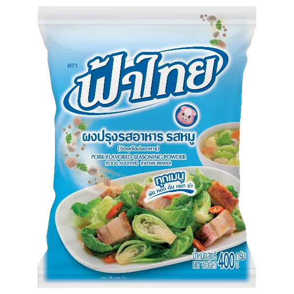 ฟ้าไทย ผงปรุงรส รสหมู 400 ก. 