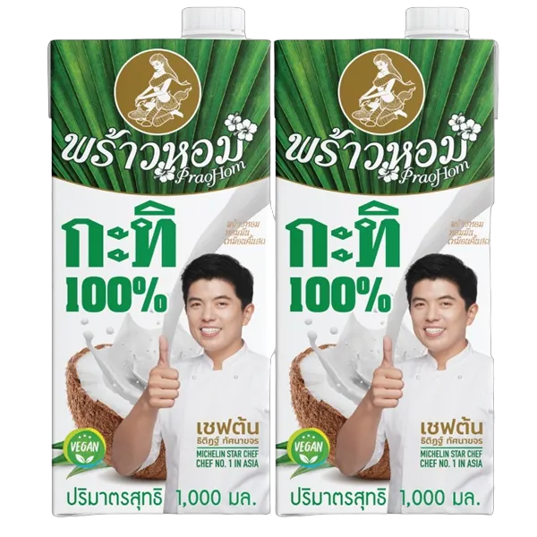 พร้าวหอม กะทิ 100% 1,000 มล. x 2 