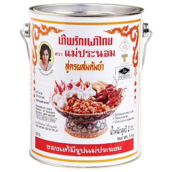 แม่ประนอม น้ำพริกเผาไทยต้มยำ 3 กก.