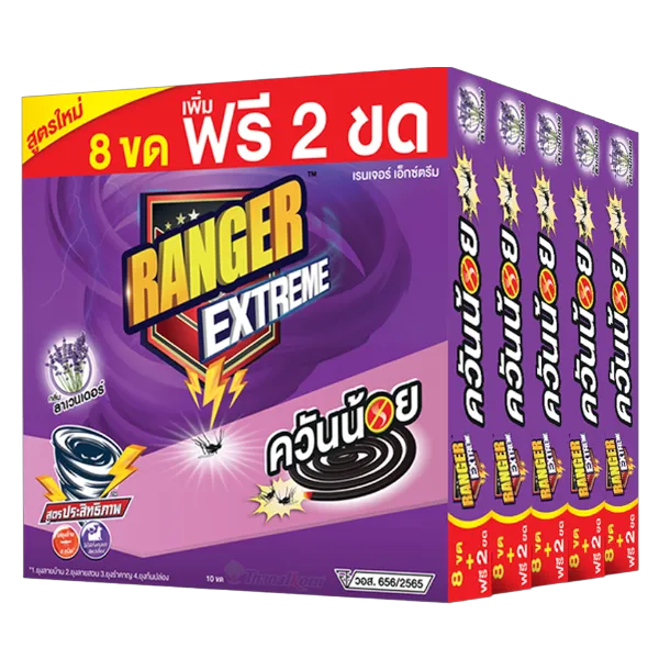 เรนเจอร์ สเก้าท์ ยาจุดกันยุง 8 ชม. ลาเวนเดอร์ 10 ขด x 5
