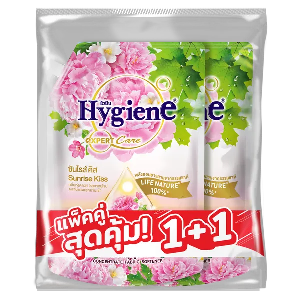 ไฮยีน เอ็กซ์เพิร์ทแคร์ น้ำยาปรับผ้านุ่ม ไลฟ์เนเจอร์ ซันไรส์คิส 1,000 มล. x 2