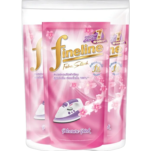 ไฟน์ไลน์ น้ำยารีดผ้าเรียบ สีชมพู 500 มล. x 3