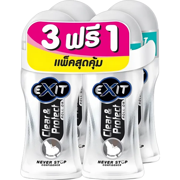 เอ็กซิท โรลออน เคลียร์ & โพรเทค 25 มล. x 3