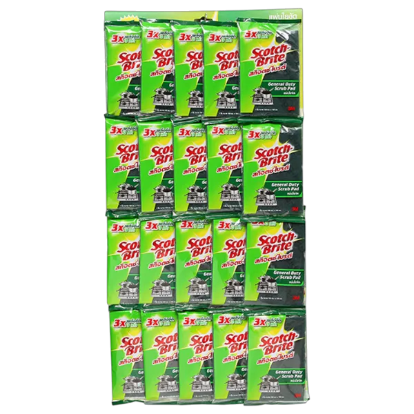 สก๊อตช์-ไบรต์ แผ่นใยขัดสีเขียว 4 x 6 นิ้ว x 20