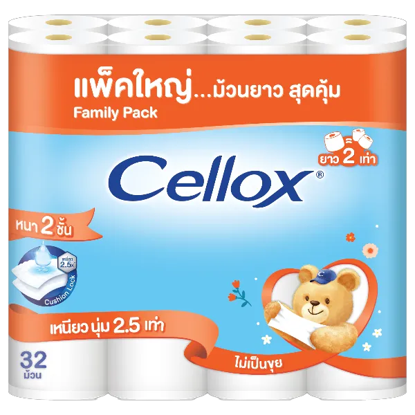 เซลล็อกซ์ พิวริฟาย กระดาษชำระ หนา 2 ชั้น x 32