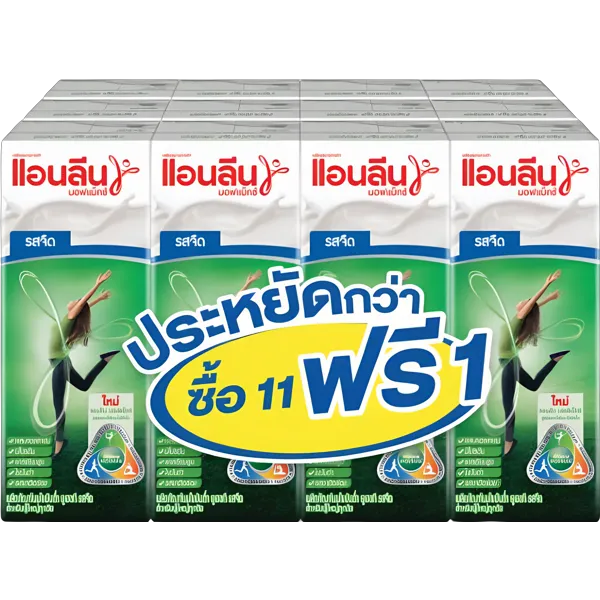 แอนลีน แอคติฟิต 3 นมยูเอชที รสจืด 180 มล. x 12