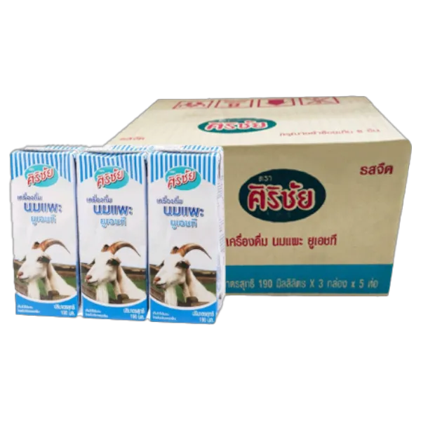 ศิริชัย นมแพะยูเอชที รสจืด 190 มล. x 15