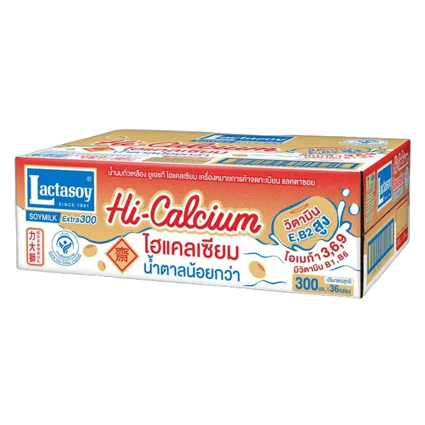 แลคตาซอย นมถั่วเหลืองเจ HI-CALCIUM 300 มล. x 36