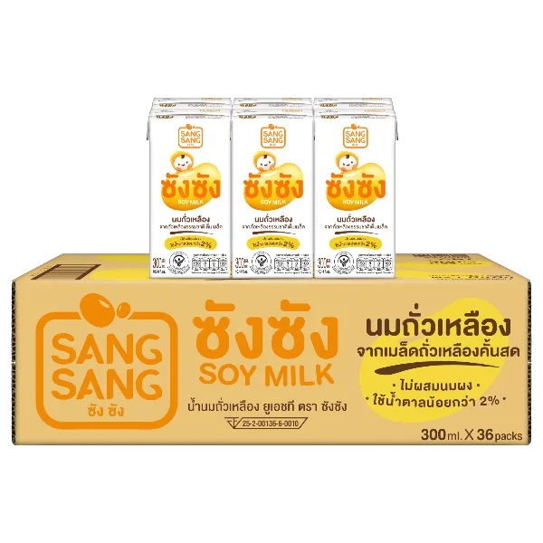 ซังซัง นมถั่วเหลือง 300 มล. x 36