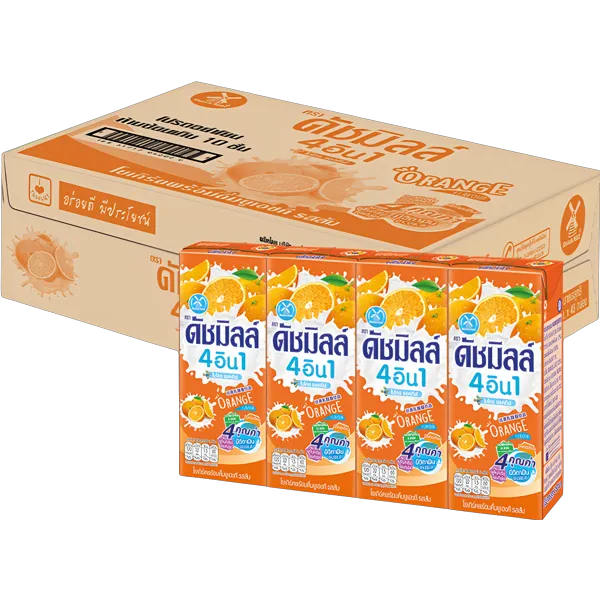 ดัชมิลล์ นมเปรี้ยว รสส้ม 180 มล. x 48