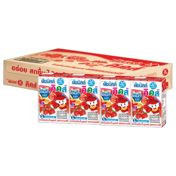 ดัชมิลล์ คิดส์ นมเปรี้ยว รสสตรอว์เบอร์รี 90 มล. x 48