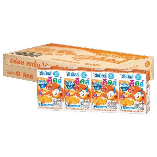 ดัชมิลล์ นมเปรี้ยวคิดส์รสผลส้มขนาด 90 มล. x 48
