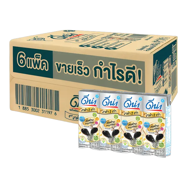 ดีน่า นมถั่วเหลือง สูตรงาดำ 180 มล. x 24