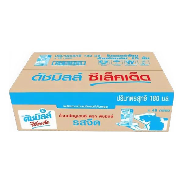 ดัชมิลล์ ซีเล็คเต็ด นมสด รสจืด 180 มล. x 48