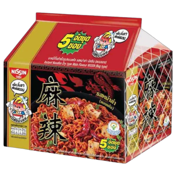 นิสชิน บะหมี่กึ่งสำเร็จรูป หม่าล่า 60 ก. x 5