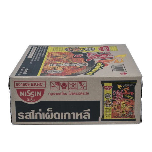 นิสชิน บะหมี่กึ่งสำเร็จรูป ไก่เผ็ดเกาหลี 60 ก. x 30