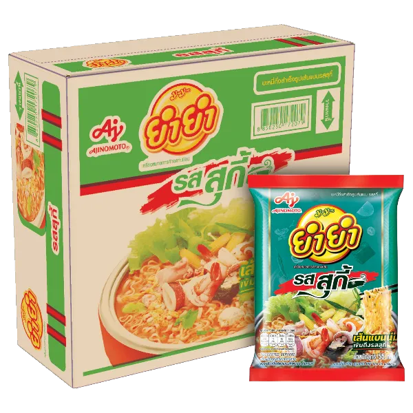 ยำยำ บะหมี่กึ่งสำเร็จรูป เส้นแบน รสสุกี้ 50 ก. x 30