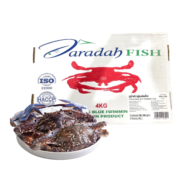 ปูม้าเพศผู้แช่แข็งขนาด 100-150 ก./ตัว 4 กก.