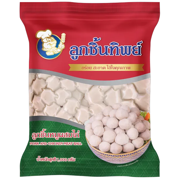 ลูกชิ้นทิพย์ ลูกชิ้นหมูผสมไก่ 1 กก.