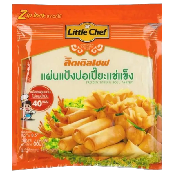 ลิตเติลเชฟ แผ่นแป้งปอเปี๊ยะแช่แข็ง 8.5 นิ้ว 660 ก.