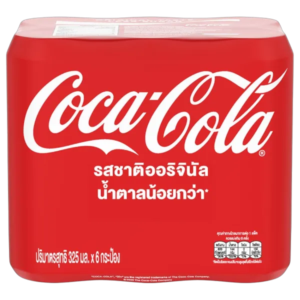 โค้ก เครื่องดื่มน้ำอัดลม รสออริจินัล 325 มล. x 6