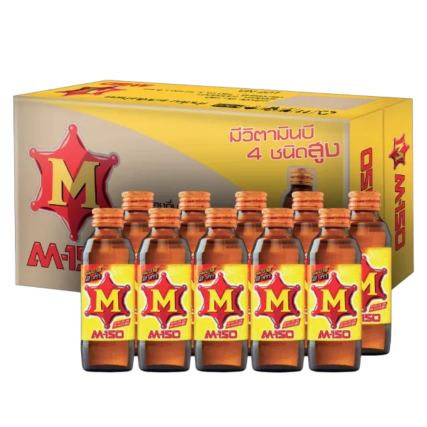 เอ็ม-150 เครื่องดื่มชูกำลัง วิตามินบี 12 และดีไรโบส 150 มล. x 50