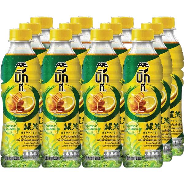 บิ๊ก กรีนที ชาเขียวพร้อมดื่ม รสน้ำผึ้งมะนาว 300 มล. x 12