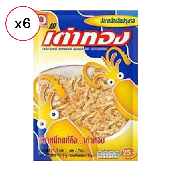 เต่าทอง ปลาหมึกเส้น 9 ก. x 6