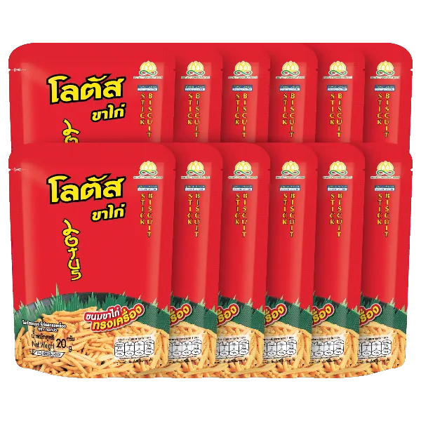 โลตัส ขนมขาไก่ รสทรงเครื่อง 20 ก. x 12