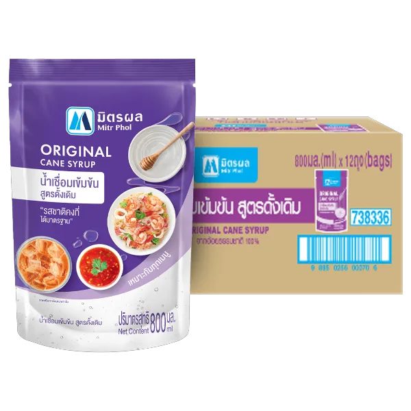 มิตรผล น้ำเชื่อมถุง 800 มล. x 12