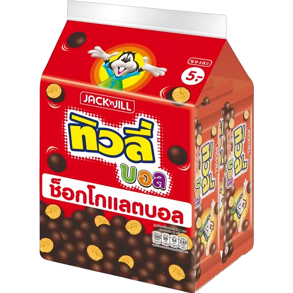 ทิวลี่บอล แครกเกอร์รสช็อกโกแลต 18 ก. x 12