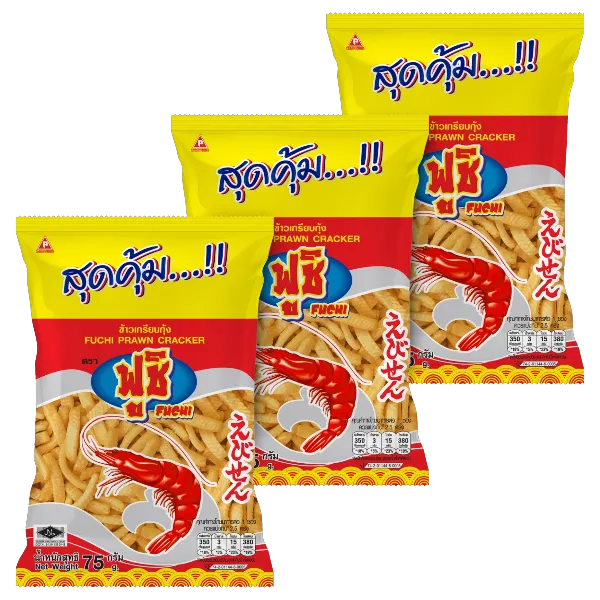ฟูชิ ข้าวเกรียบกุ้ง รสดั้งเดิม 75 ก. x 3