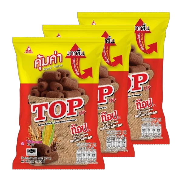 ท๊อปอัพ ข้าวโพดอบกรอบรสช็อกโกแลต 75 ก. x 3