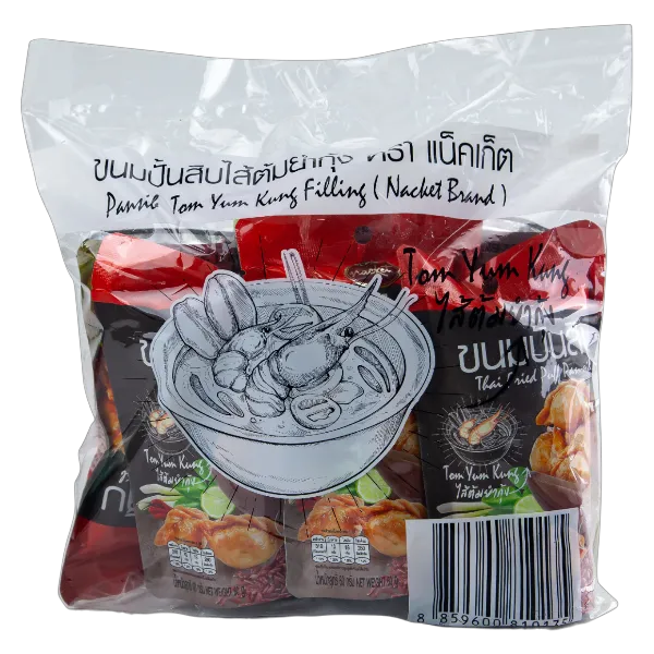 แน็ตเก็ต ขนมปั้นสิบไส้ต้มยำกุ้ง สูตรข้าวสังข์หยด 60 ก. x 6