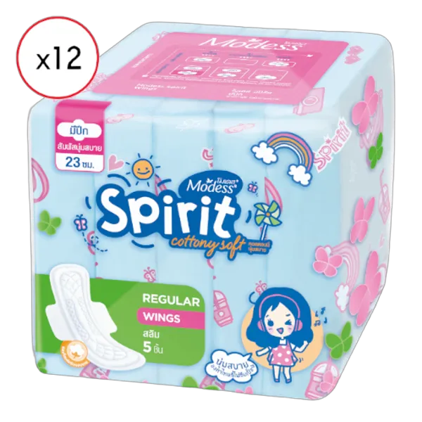 โมเดส ผ้าอนามัย คอตตอนนี่ ซอฟท์ 5 ชิ้น x 12