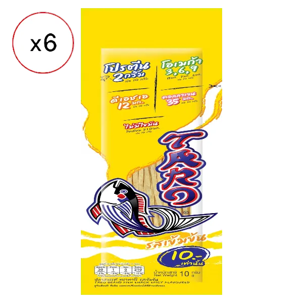 ทาโร่ ปลาสวรรค์เส้นยาวรสเข้มข้น 10 ก. x 6