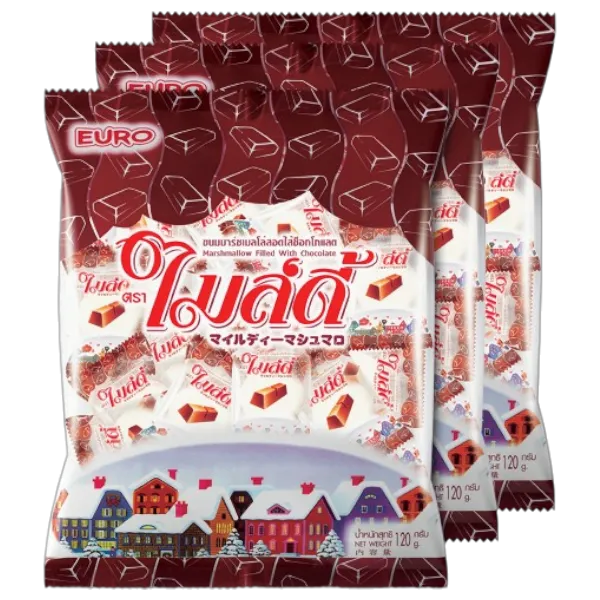 ไมล์ดี้ มาร์ชเมลโล่สอดไส้ช็อกโกแลต 120 ก. 30 x 3