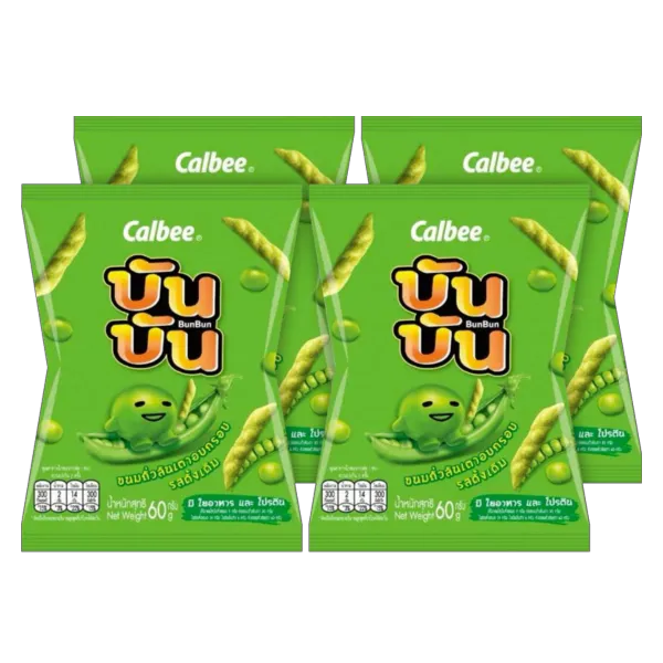 บันบัน ขนมถั่วลันเตารสดั้งเดิม 60 ก. x 4