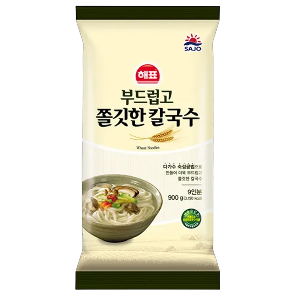 แฮเพียว คัลกุกซู บะหมี่เกาหลีเส้นหนา 900 ก.