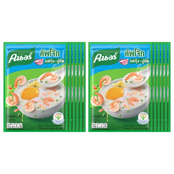 คนอร์ โจ๊กซอง รสกุ้ง/ปูอัด 32 ก. x 12