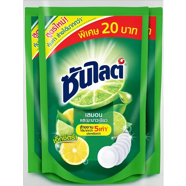 ซันไลต์ ผลิตภัณฑ์ล้างจาน เลมอนมะนาวเขียว 300 มล. x 3