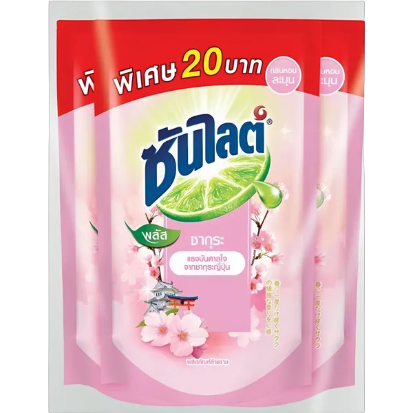 ซันไลต์ ผลิตภัณฑ์ล้างจาน พลัสซากุระ 280 มล. x 3