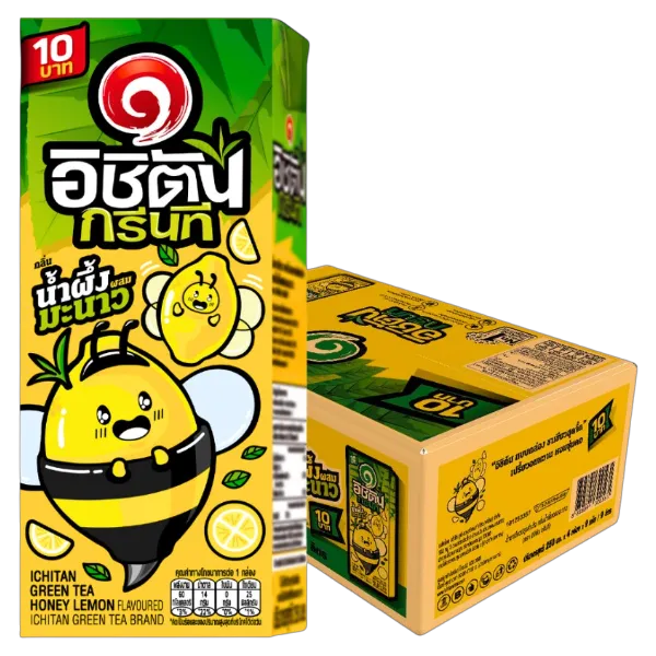 อิชิตัน ชาเขียวพร้อมดื่ม รสน้ำผึ้งมะนาว 250/300 มล. x 36