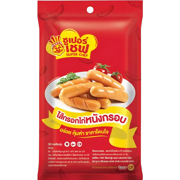 ซูเปอร์เชฟ ไส้กรอกไก่หนังกรอบ 500 ก.