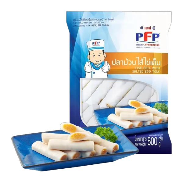 พีเอฟพี ปลาม้วนไส้ไข่เค็มแช่แข็ง 500 ก.