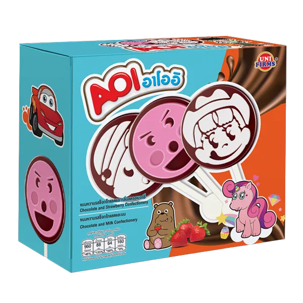 อาโออิ ขนมหวาน รสช็อกโกแลตและนม 12 ก. x 12
