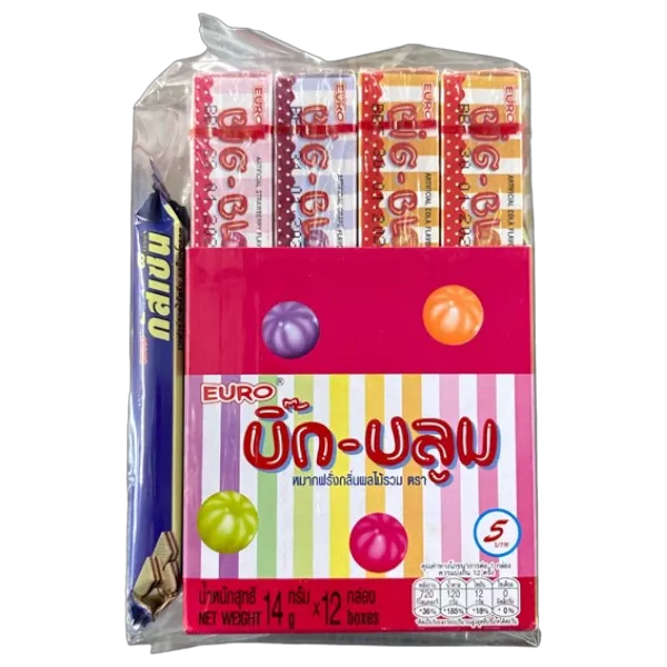 บิ๊กบลูม หมากฝรั่ง รวมรส 14 ก. x 12