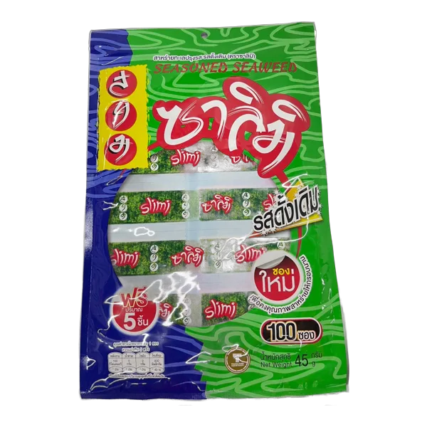 ซาลิมิ สาหร่ายทะเลปรุงรสสไตล์ญี่ปุ่น รสดั้งเดิม 100 ซอง 45 ก.