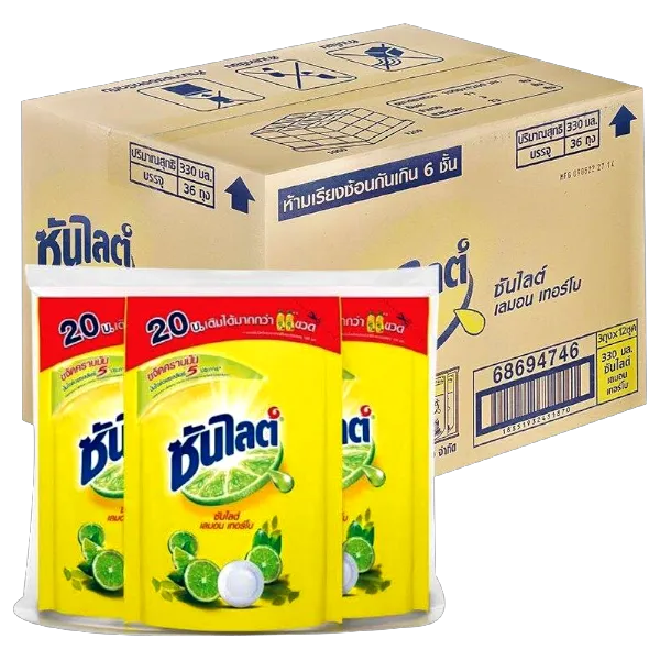 ซันไลต์ ผลิตภัณฑ์ล้างจาน เลมอนเทอร์โบ 300 มล. แพ็ค 3 x 12