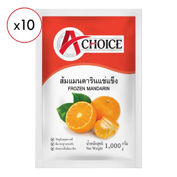 เอ ชอยซ์ เนื้อส้มแมนดารินแช่แข็ง1 กก. x 10